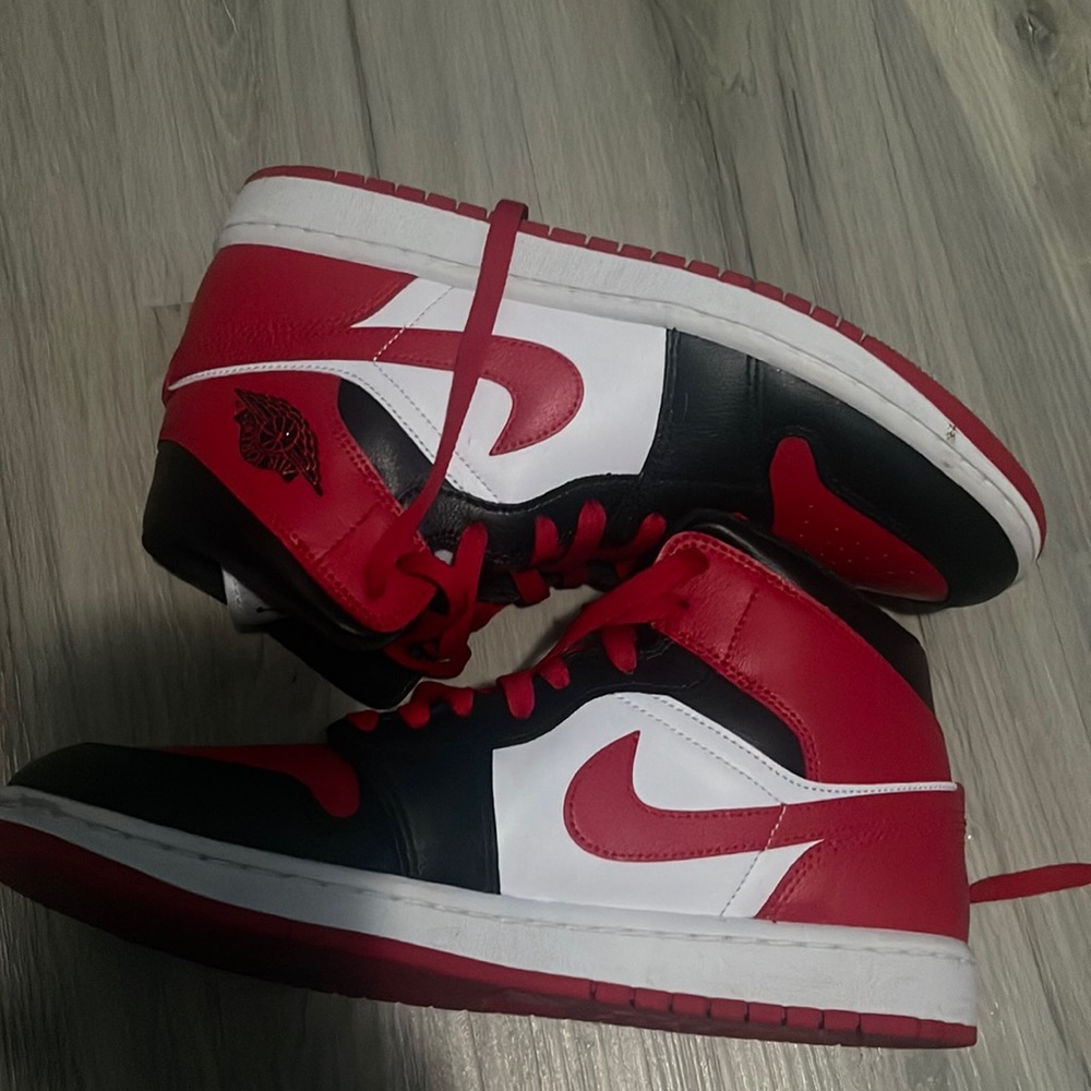 Red,black,and white airjordans